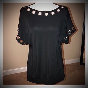 MICHAEL KORS | Silver & Black Shirt | Size Large